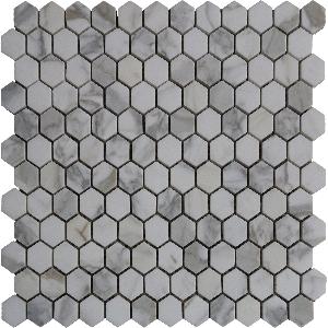 Calacatta Gold 1 inch hexagon
