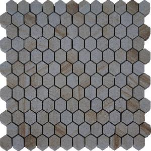 Sandstone 1 inch hexagon